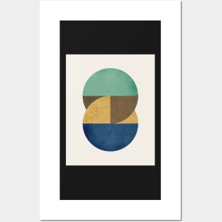 Circle Color Pieces Abstract Geometric Posters and Art